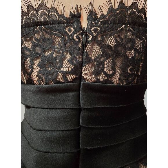 INC International Concepts Eyelash Lace and Satin Strapless Dress - Picture 5 of 6